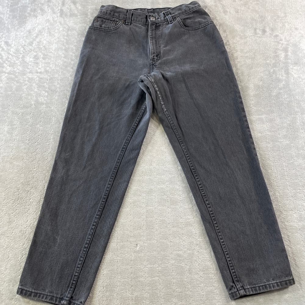 Vintage Levis 550 Jeans Womens 28x27 Black Relaxed Fit Tapered Leg USA Y2K